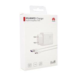 PRESA USB SUPER-CHARGE HUAWEI CP84 + CAVO TYPE-C BIANCO 9V 2A (BLISTERATO)