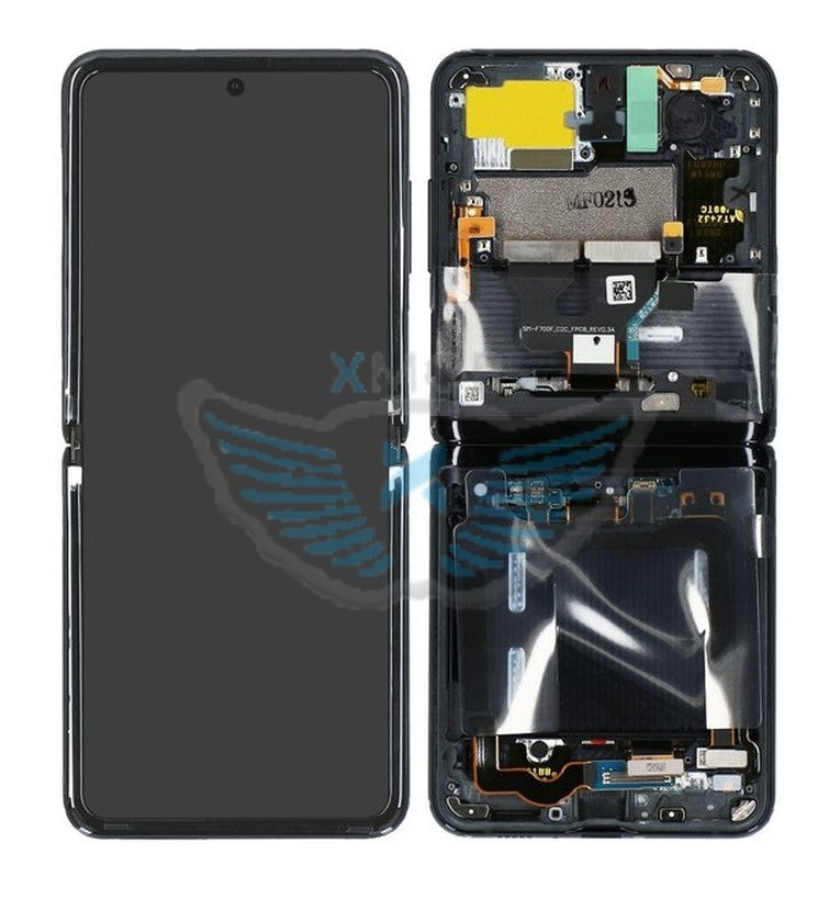 LCD SAMSUNG SM-F700 GALAXY Z FLIP BLACK (NO FRONT CAMERA) GH82-27351A