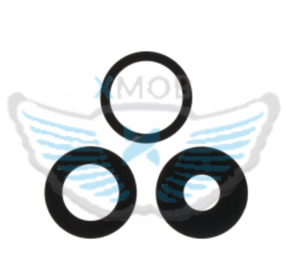 VETRO CAM POSTERIORE IPHONE 15 PRO NERO SENZA CORNICE (3 PEZZI)