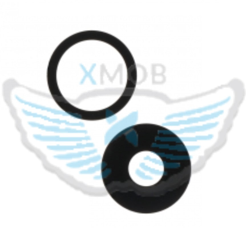 VETRO CAM POSTERIORE IPHONE 15 / 15 PLUS NERO SENZA CORNICE (COPPIA)