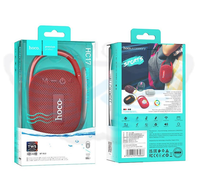 CASSA ALTOPARLANTE PORTATILE BLUETOOTH HOCO HC17 ROSSO (BLISTERATO)