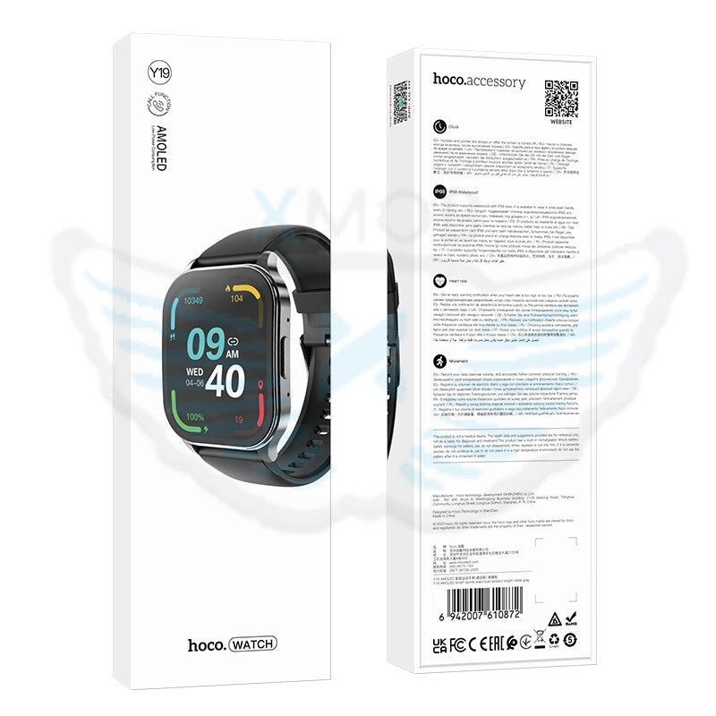 HOCO SMARTWATCH Y19 PRO NERO AMOLED