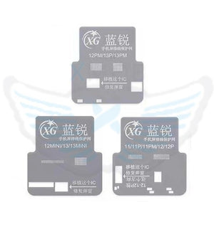 STENCIL PER REBALLING IC DEL DISPLAY IPHONE SERIE 11 / 12 / 13 / 14 / 15 ( KIT 4 PEZZI )