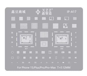 STENCIL PER REBALLING IC CHIP IPHONE 15 / 15 PLUS / 15 PRO / 15 PRO MAX , A17