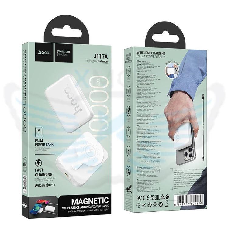 POWERBANK hoco. J117A 10000mAh PD20W+QC3.0 + MAGSAFE BIANCO