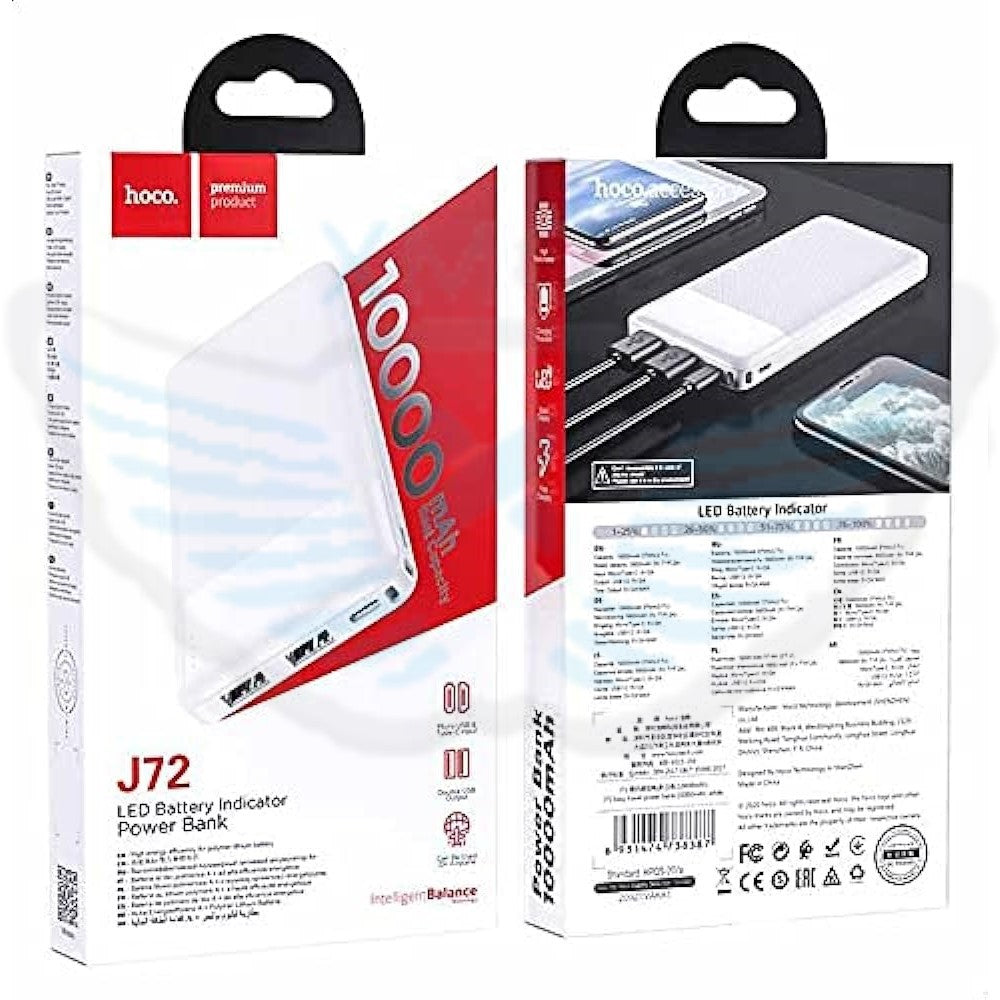 POWERBANK hoco. J72 10000mAh 2XUSB 2A BIANCO
