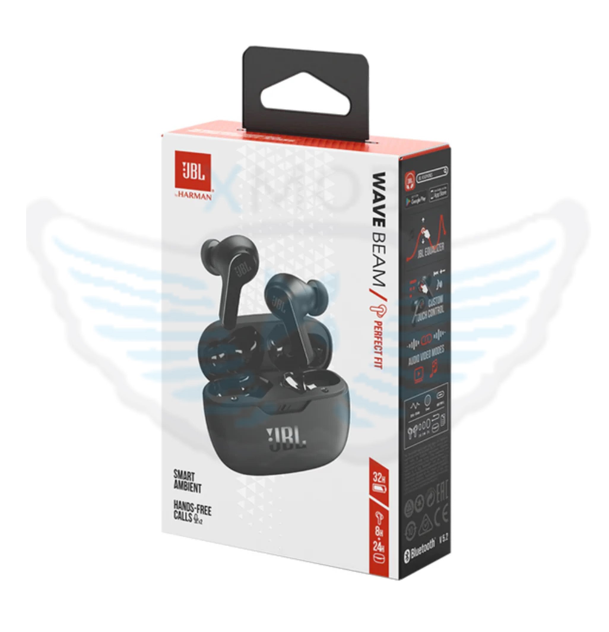 AURICOLARI JBL WAVE BEAM BLUETOOTH + CUSTODIA/BASE DI CARICA NERO JBLWBEAMBLK(BLISTERATO)