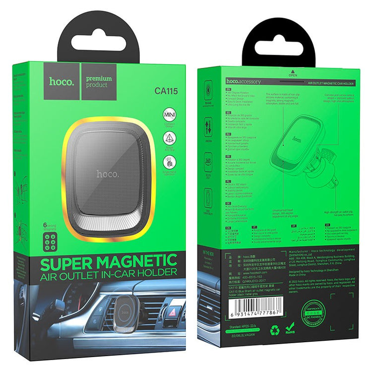 BASE/SUPPORTO MAGNETICO DA AUTO HOCO CA115 NERO (BLISTERATO)