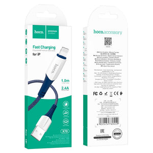 CAVO USB HOCO X70 LIGHTNING BLU (BLISTERATO)