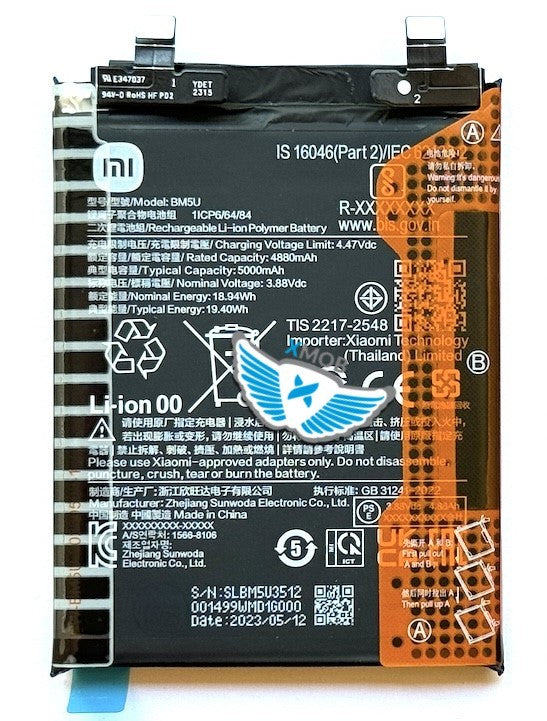 BATTERIA ORIGINALE BM5U XIAOMI NOTE 13 PRO+ 5G