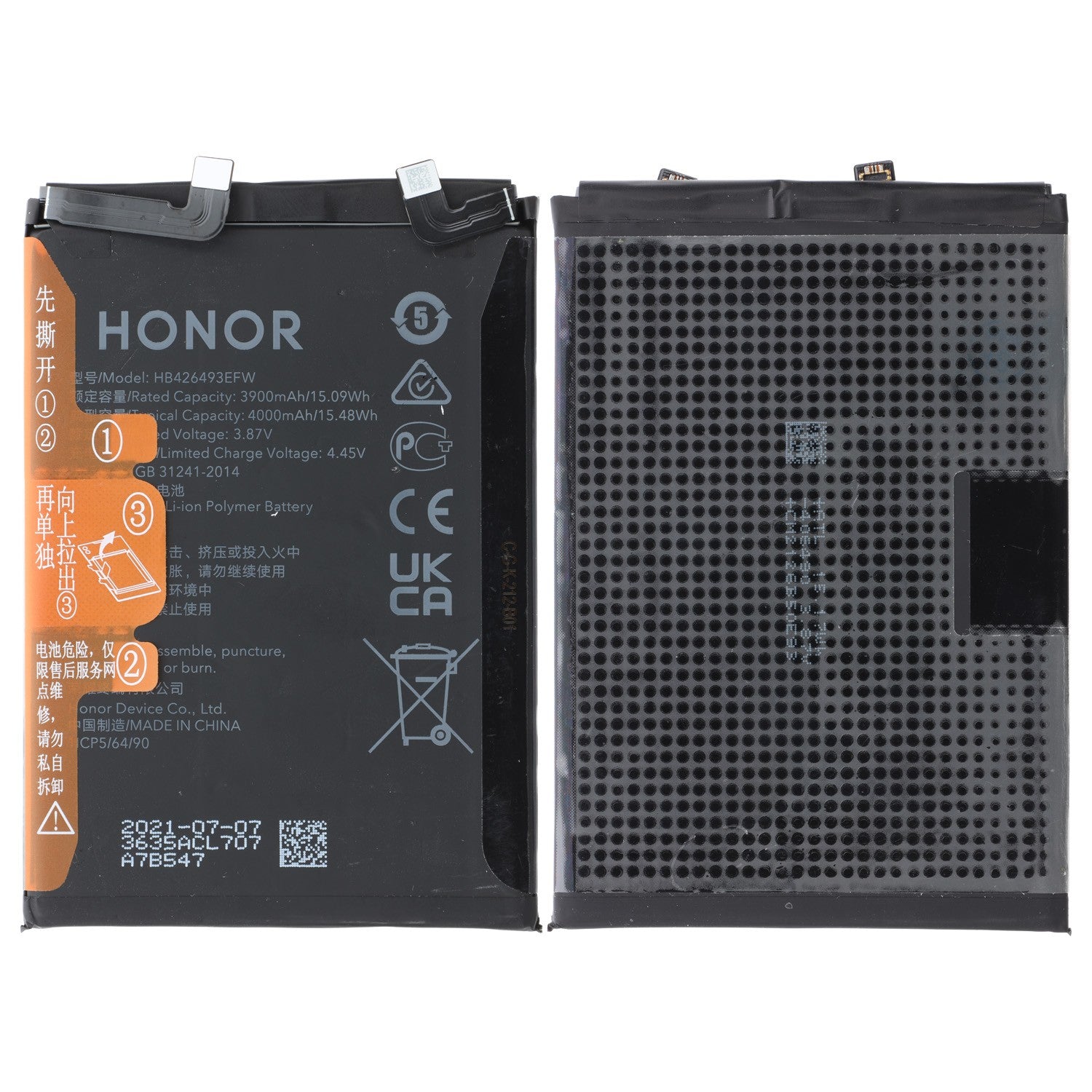 BATTERIA HUAWEI SERVICE-PACK NOVA 10 /NOVA 9 SE HB426493EFW
