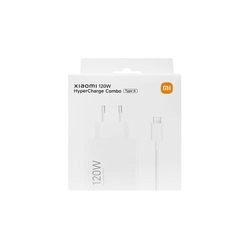 PRESA XIAOMI COMBO BHR9462EU 1 USB SUPER FAST CHARGE 120W 6A + CAVO TYPE-C BIANCO (BLISTERATO)