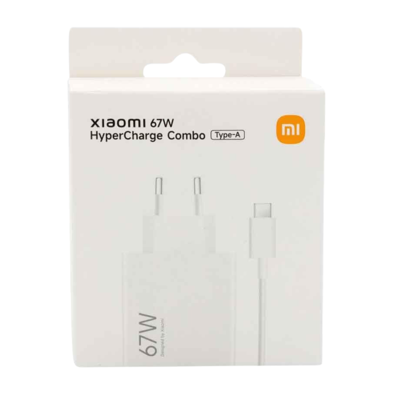 PRESA XIAOMI COMBO BHR9465EU 1 USB SUPER FAST CHARGE 67W 1.7A + CAVO TYPE-C BIANCO (BLISTERATO)