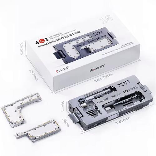 QIANLI 4 IN 1 RACK DI PROVA A STRATI DI SCHEDA MADRE PER APPLE IPHONE 16 / 16 PLUS / 16 PRO / 16 PRO MAX