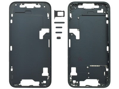 MIDDLE FRAME IPHONE 14 PLUS NERO SENZA COMPONENTI + CARRELLO SIM E TASTI ESTERNI