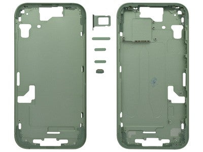 MIDDLE FRAME IPHONE 15 PLUS VERDE SENZA COMPONENTI + CARRELLO SIM E TASTI ESTERNI