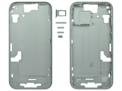 MIDDLE FRAME IPHONE 15 PLUS BLU SENZA COMPONENTI + CARRELLO SIM E TASTI ESTERNI