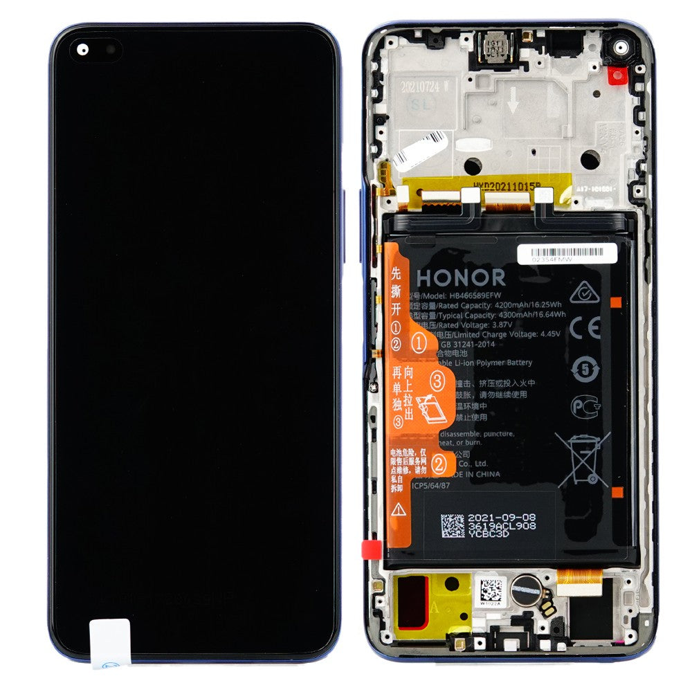 LCD ORIGINALE HUAWEI HONOR 50 LITE NERO 02354FMV