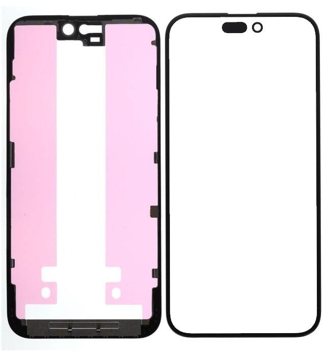 VETRO+OCA+FRAME IPHONE 15 PLUS NERO