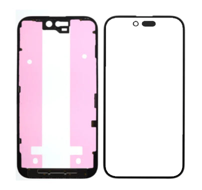 VETRO+OCA+FRAME IPHONE 15 PRO NERO