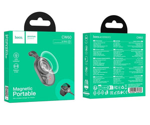 CARICABATTERIE INDUTTIVO HOCO CW60 2,5W MAGSAFE PER APPLE E SAMSUNG WATCH NERO