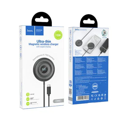 CARICABATTERIE INDUTTIVO HOCO CW61 15W MAGSAFE NERO