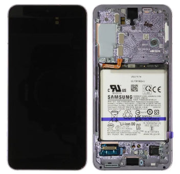 LCD SAMSUNG SM-S901 S22 BORA PURPLE + BATTERIA GH82-27518G