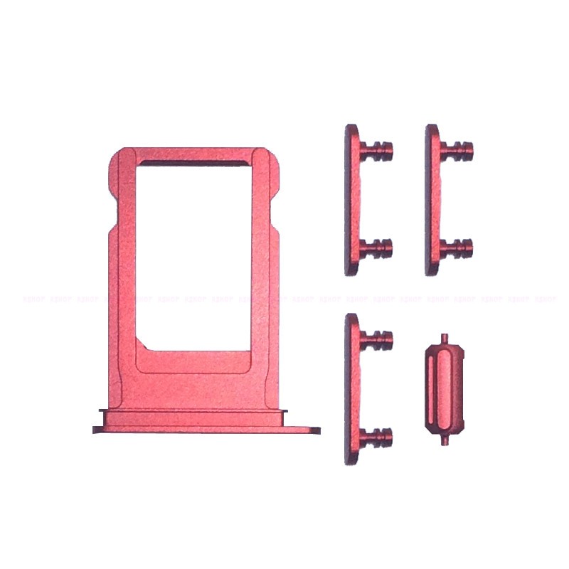 CARRELLO SIM+ TASTI IPHONE 7 PLUS ROSSO