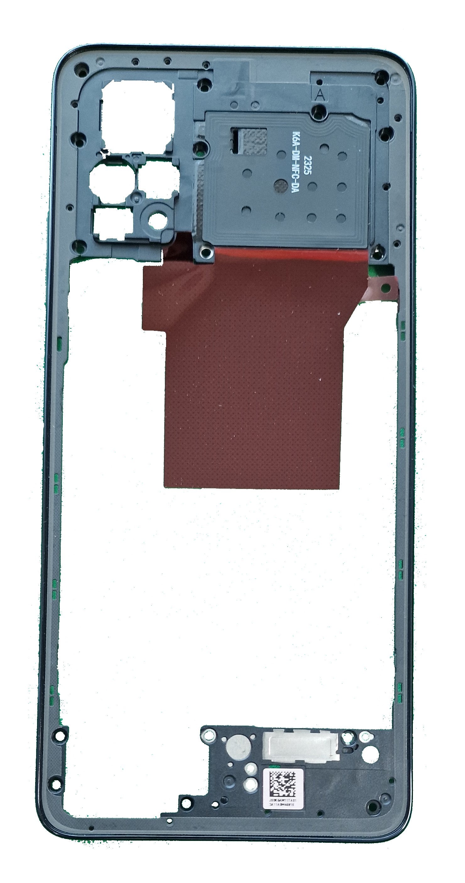 FRAME MIDDLE XIAOMI REDMI NOTE 12 PRO 4G BLACK ORIGINALE 1610110000275B