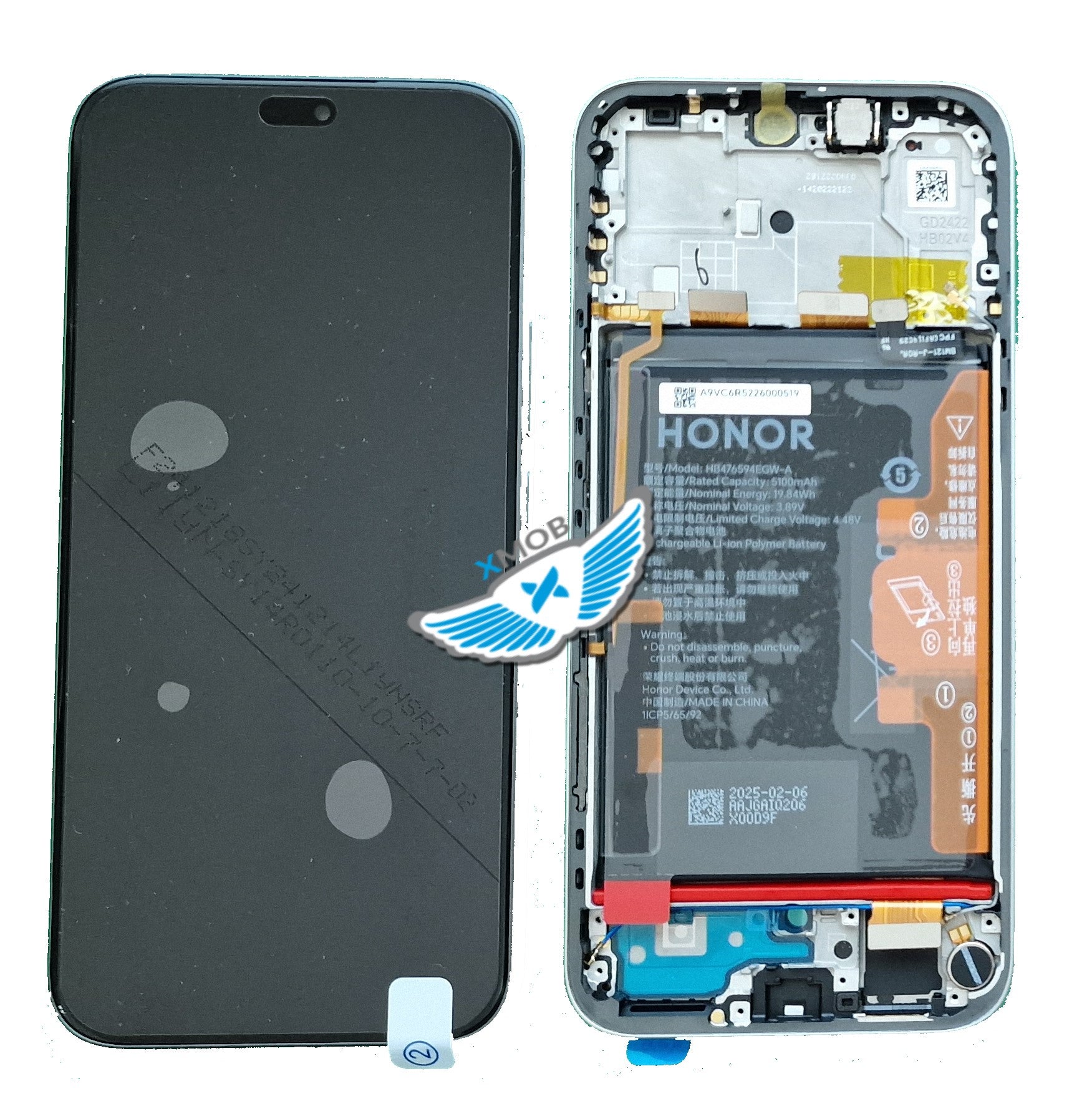 LCD ORIGINALE HUAWEI HONOR 400 LITE NERO 0235ANTC
