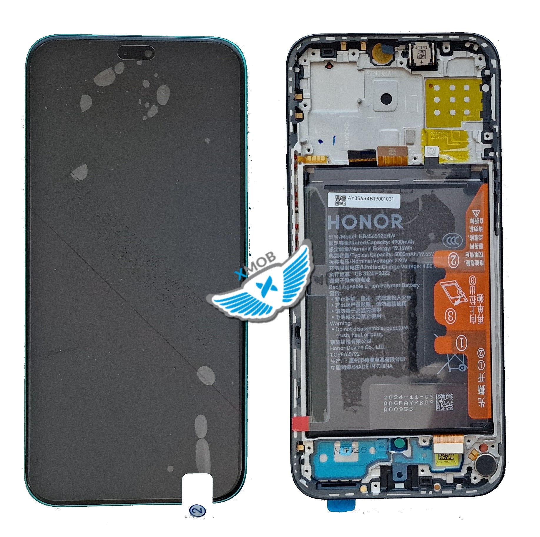 LCD ORIGINALE HUAWEI HONOR X8c VERDE 0235AMXQ