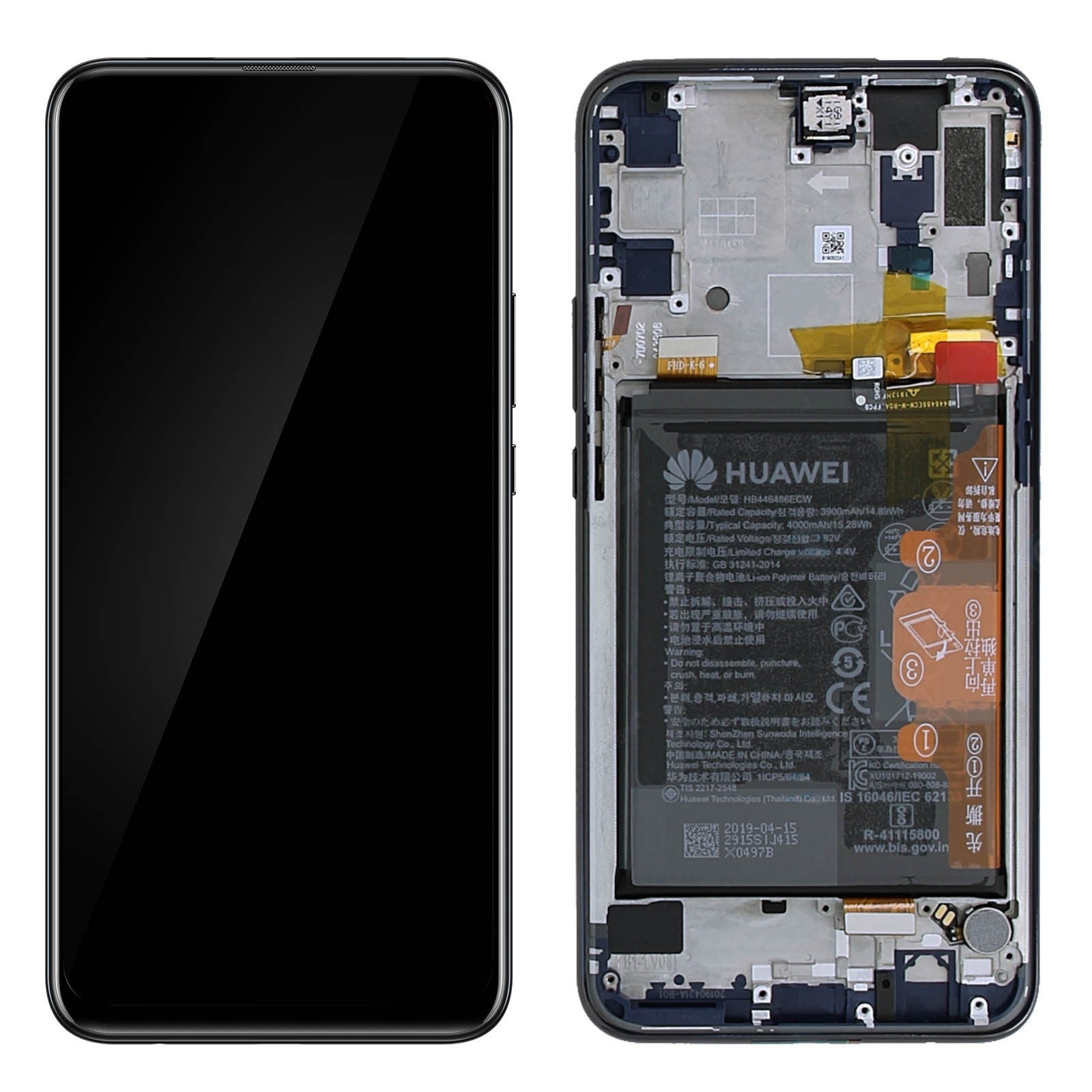 LCD ORIGINALE HUAWEI P SMART Z (STK-LX1) NERO 02352RRF
