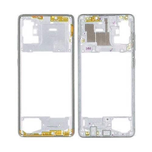 FRAME MIDDLE SAMSUNG A715 A71 SILVER ORIGINALE GH98-44756B