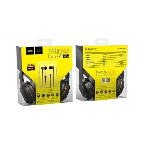 CUFFIE HOCO + MICROFONO W24 ORO (BLISTERATO)