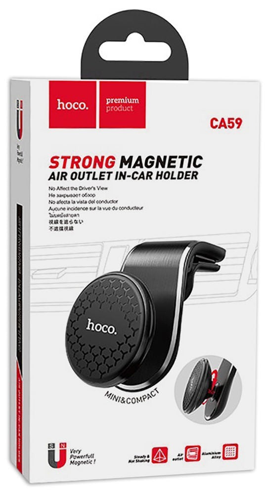 BASE/SUPPORTO MAGNETICO DA AUTO HOCO CA59 NERO (BLISTERATO)