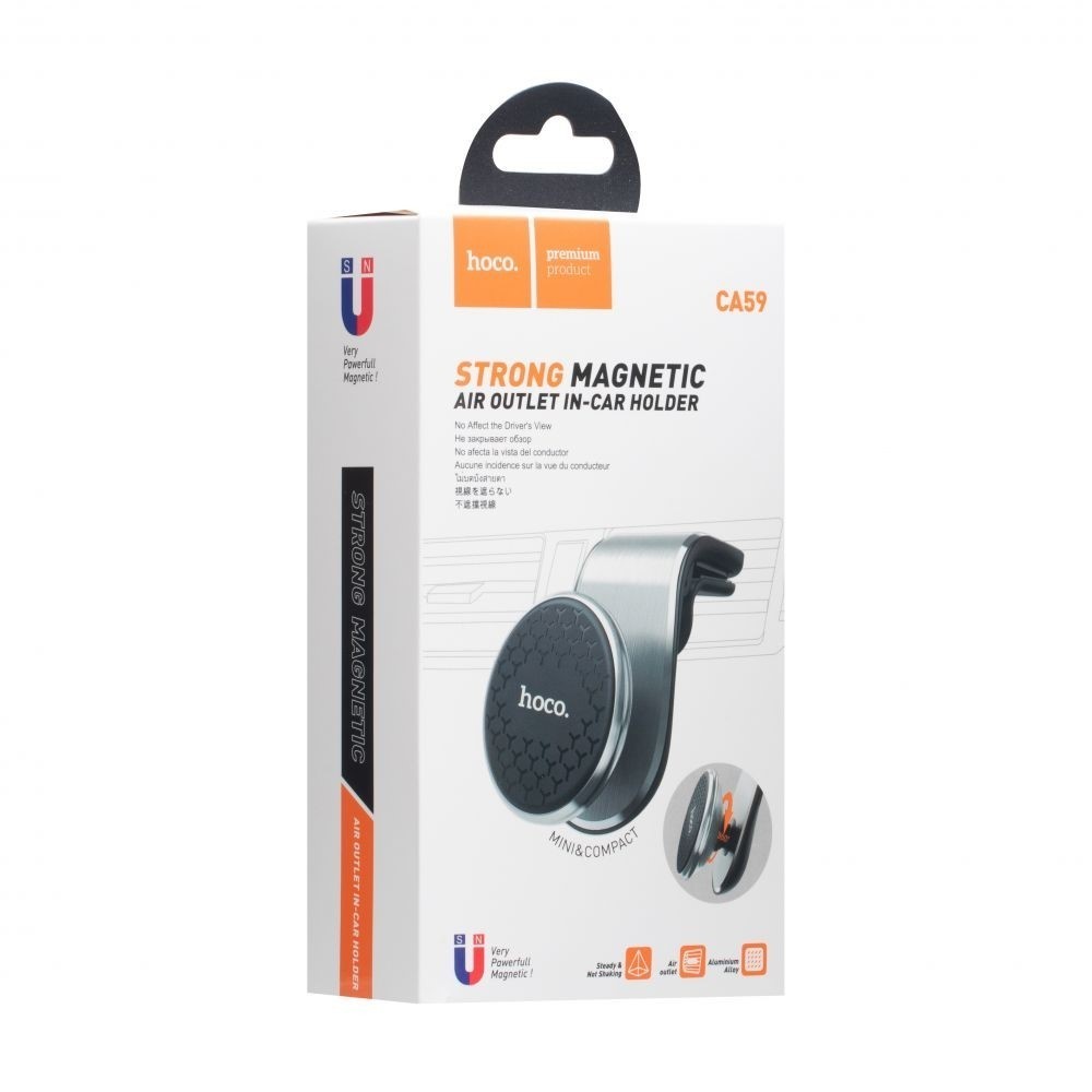 BASE/SUPPORTO MAGNETICO DA AUTO HOCO CA59 ARGENTO (BLISTERATO)