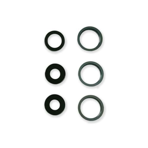 VETRO CAM POSTERIORE IPHONE 11 PRO/11 PRO MAX CON CORNICE VERDE (3 PEZZI)