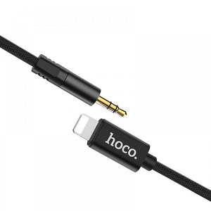 CAVO AUX HOCO UPA13 LIGHTNING/AUX 3.5 PER IPHONE NERO (BLISTERATO)