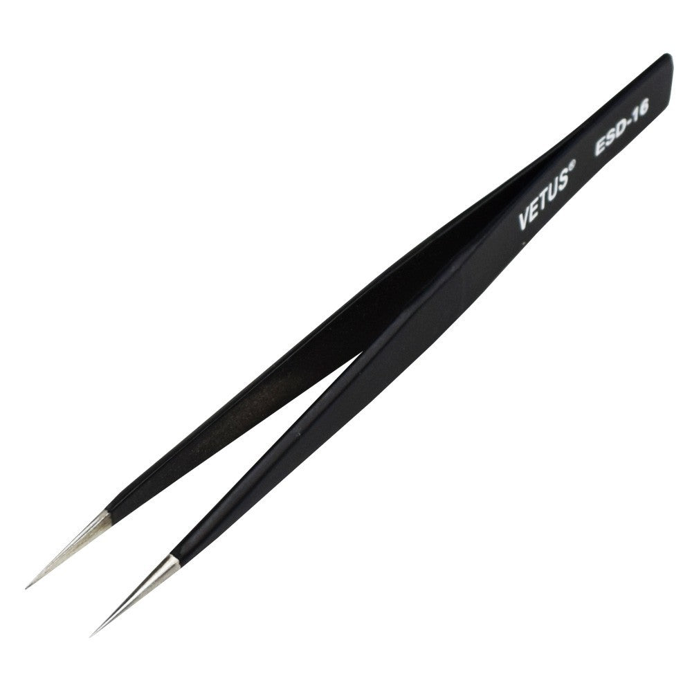 PINZETTA PROFESSIONALE NERA VETUS ESD-16