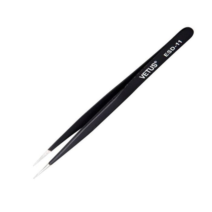 PINZETTA PROFESSIONALE NERA VETUS ESD-11
