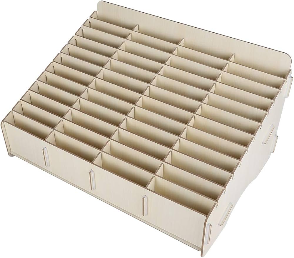 BOX PORTA CELLULARI IN LEGNO DA 48 POSTAZIONI