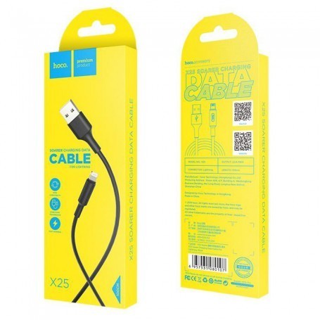 CAVO USB HOCO X25 LIGHTNING PER IPHONE NERO (BLISTERATO)