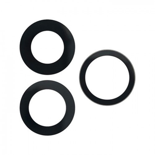 VETRO CAM POSTERIORE IPHONE 13 PRO / 13 PRO MAX NERO SENZA CORNICE (3 PEZZI)