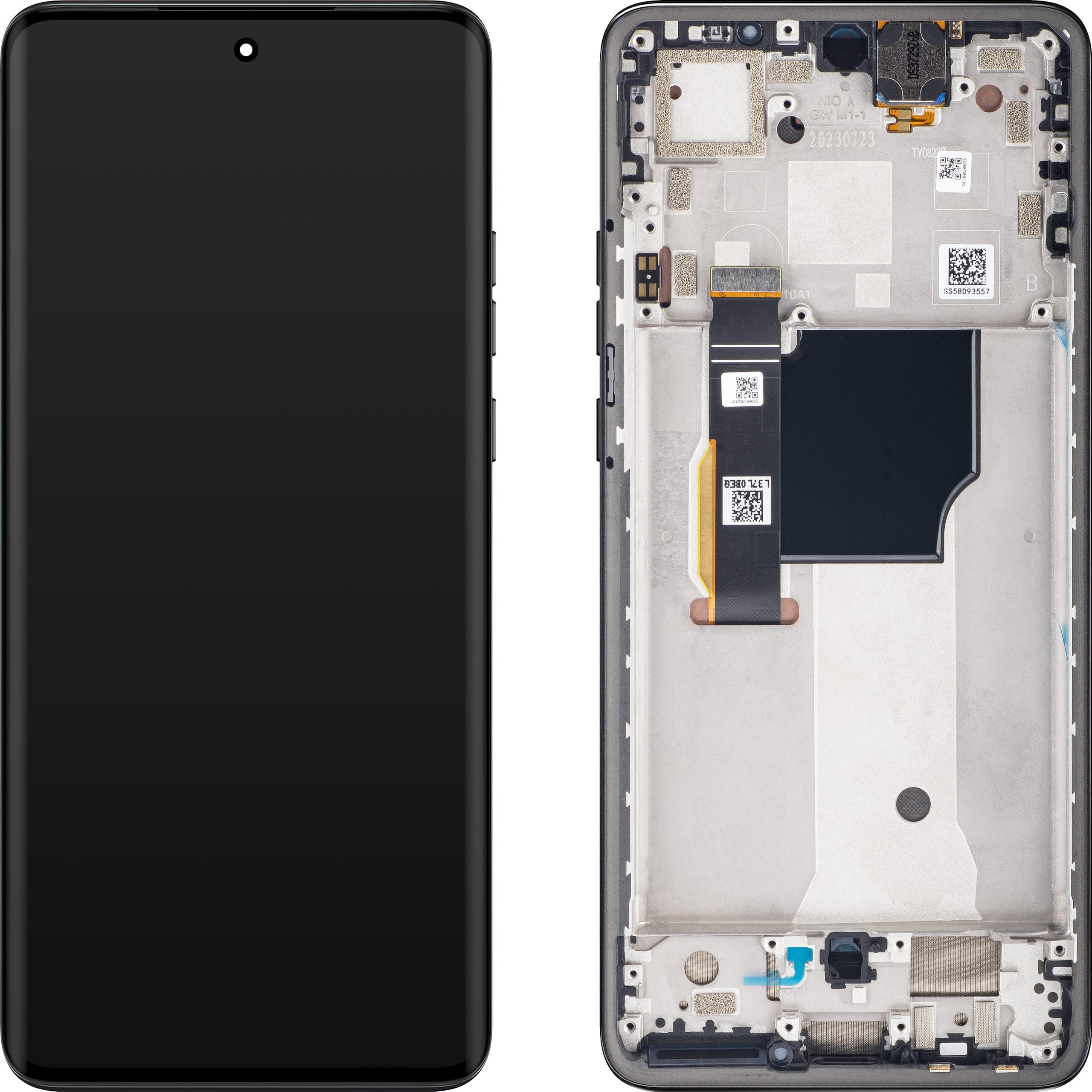 LCD MOTOROLA XT2307-1 MOTO EDGE 40 NEO + FRAME NERO ORIGINALE 5D68C23363