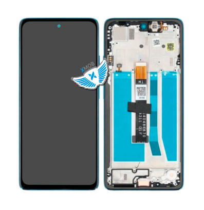 LCD MOTOROLA XT2437 MOTO G75 5G + FRAME SKY GRAY ORIGINALE 5D68C29068