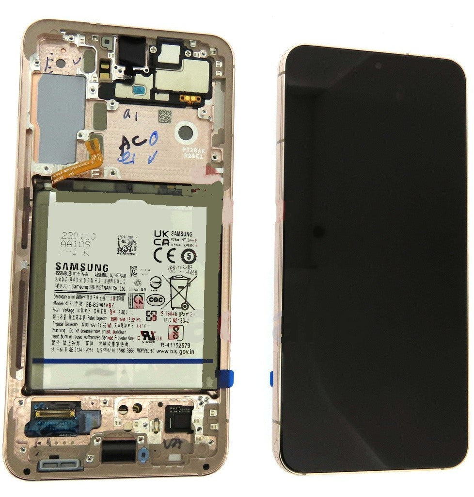 LCD SAMSUNG SM-S901 S22 ROSA/GOLD + BATTERIA GH82-27518D
