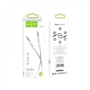 CAVO AUX HOCO UPA19 3.5mm 2 METRI SILVER (BLISTERATO)