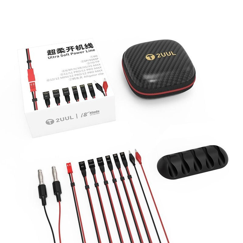 CAVI TEST ALIMENTAZIONE 2UUL 8 IN 1 PER IPHONE DALLA SERIE 6 FINO AL 15 PRO MAX