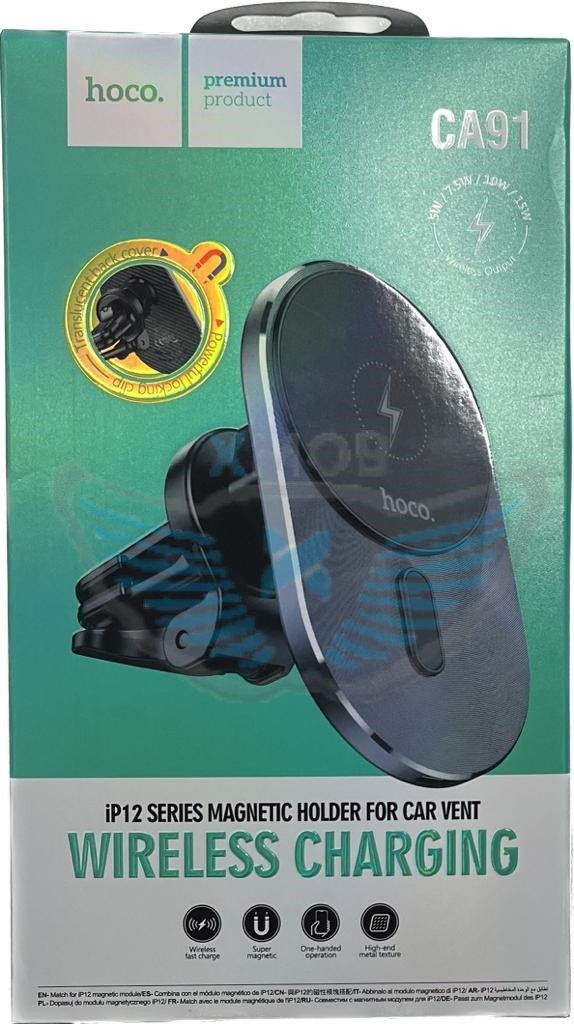 BASE/SUPPORTO MAGSAFE DA AUTO HOCO CA91 GRIGIO (BLISTERATO)