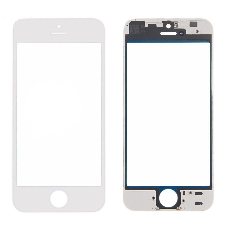 VETRO+OCA+FRAME IPHONE 5 BIANCO